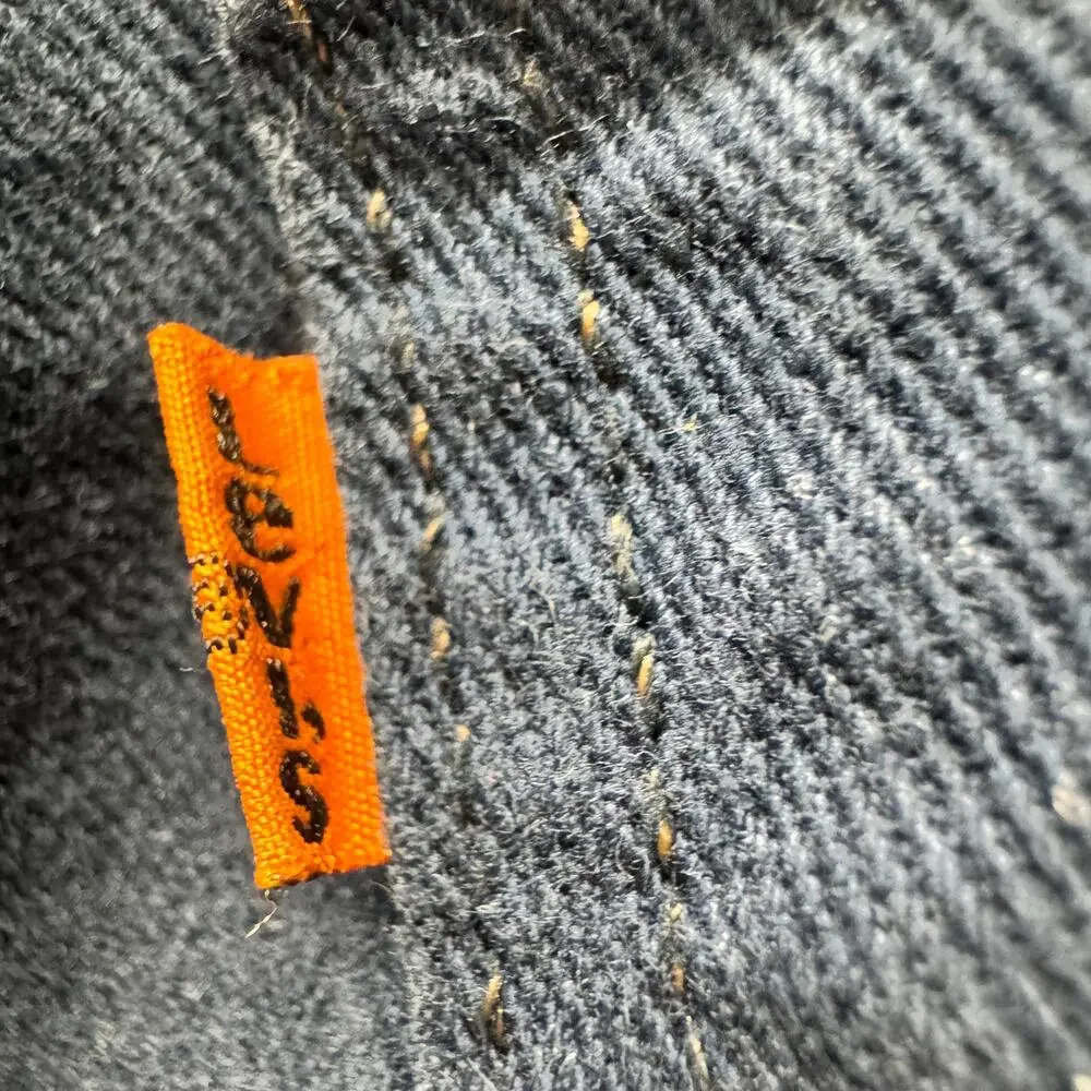 Levi's 555 Jeans Mens 38x30 (38x29 Actual) USA Orange Tab Indigo Blue VINTAGE - Picture 5 of 9